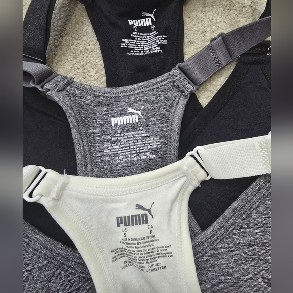 3 Pc Puma Padded Sports Bras - Picture 2 of 8